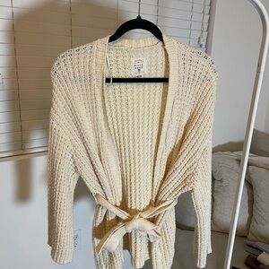 Billabong Cream Open-Front Cardigan